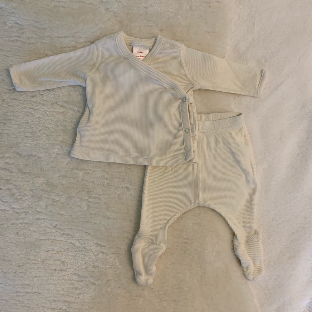 Hanna Andersson Kimono Top + Footie Set - NB